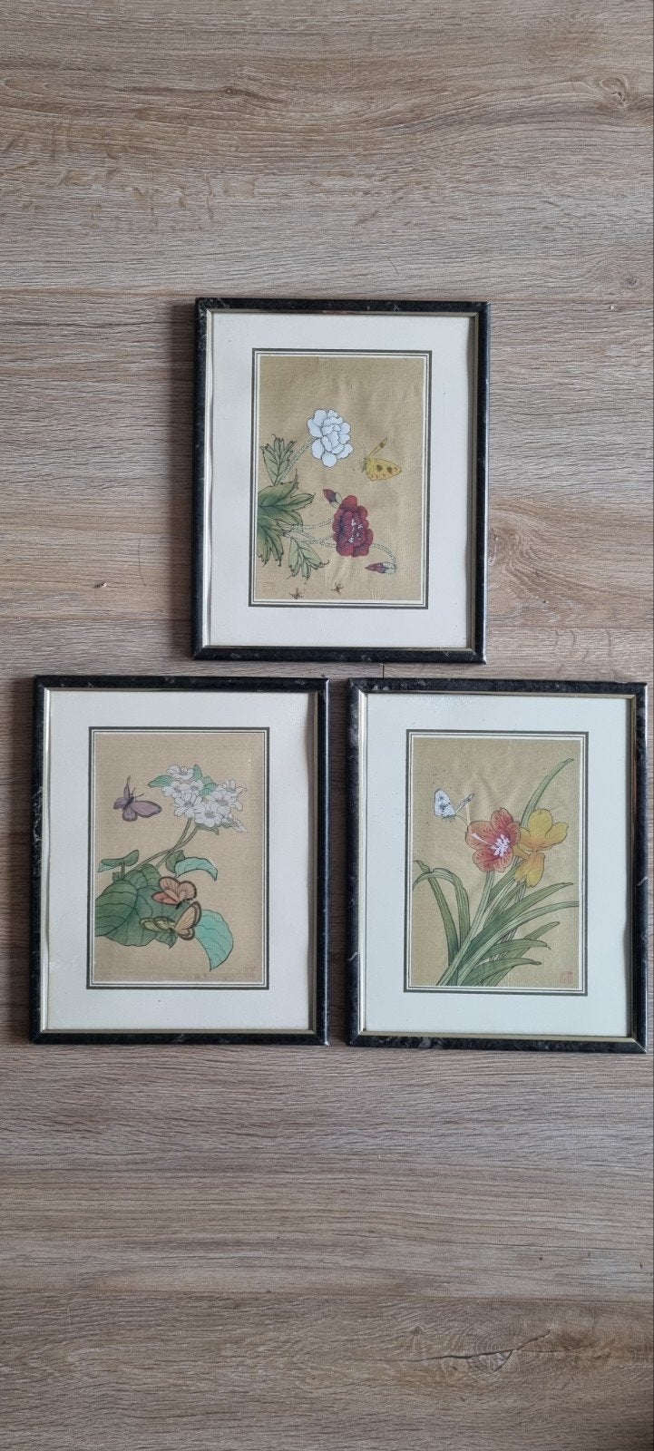 3 traditionele Chinese zijdeschilderijen in Gongbi-stijl, Ophalen of Verzenden