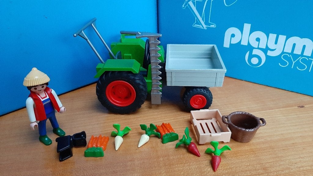 playmobil boerderij 4497 oogst tractor laadbak groente 100%, Complete set, Voertuig, Ophalen of Verzenden, Zo goed als nieuw