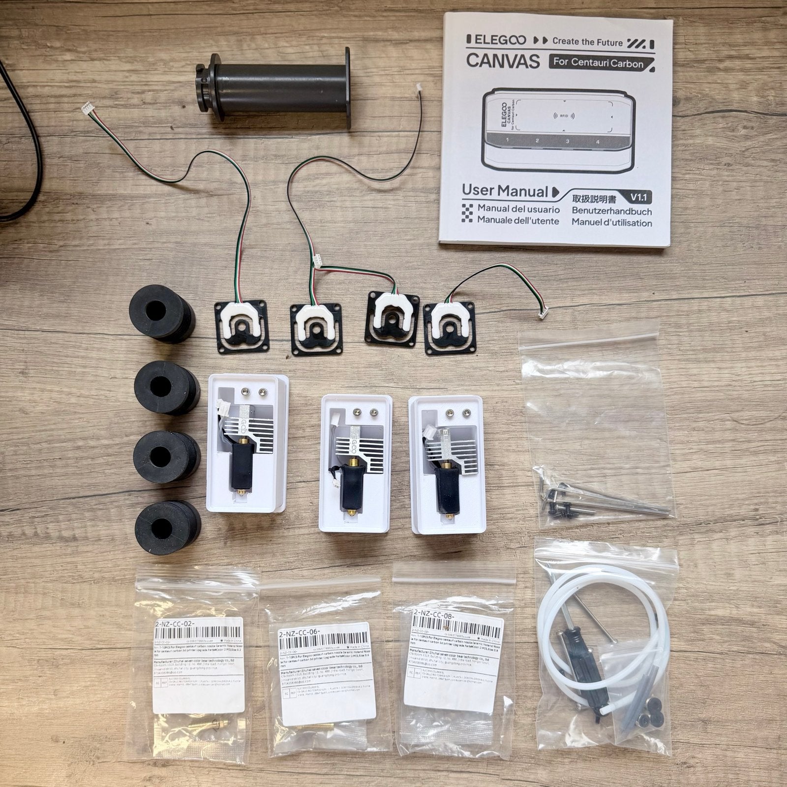 Elegoo Centauri Carbon 3D-printer met upgrades, Ophalen, Gebruikt, Ingebouwde Wi-Fi, Filament