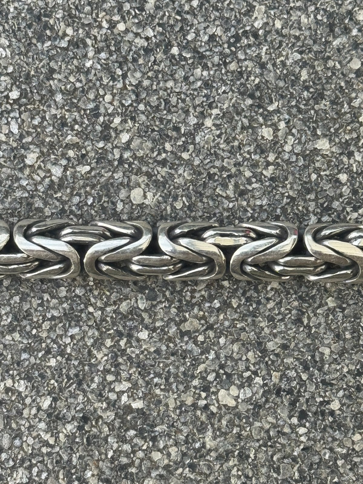 Handgemaakte Zilveren Armband - Koningsschakel, Verzenden, Gebruikt, Zilver
