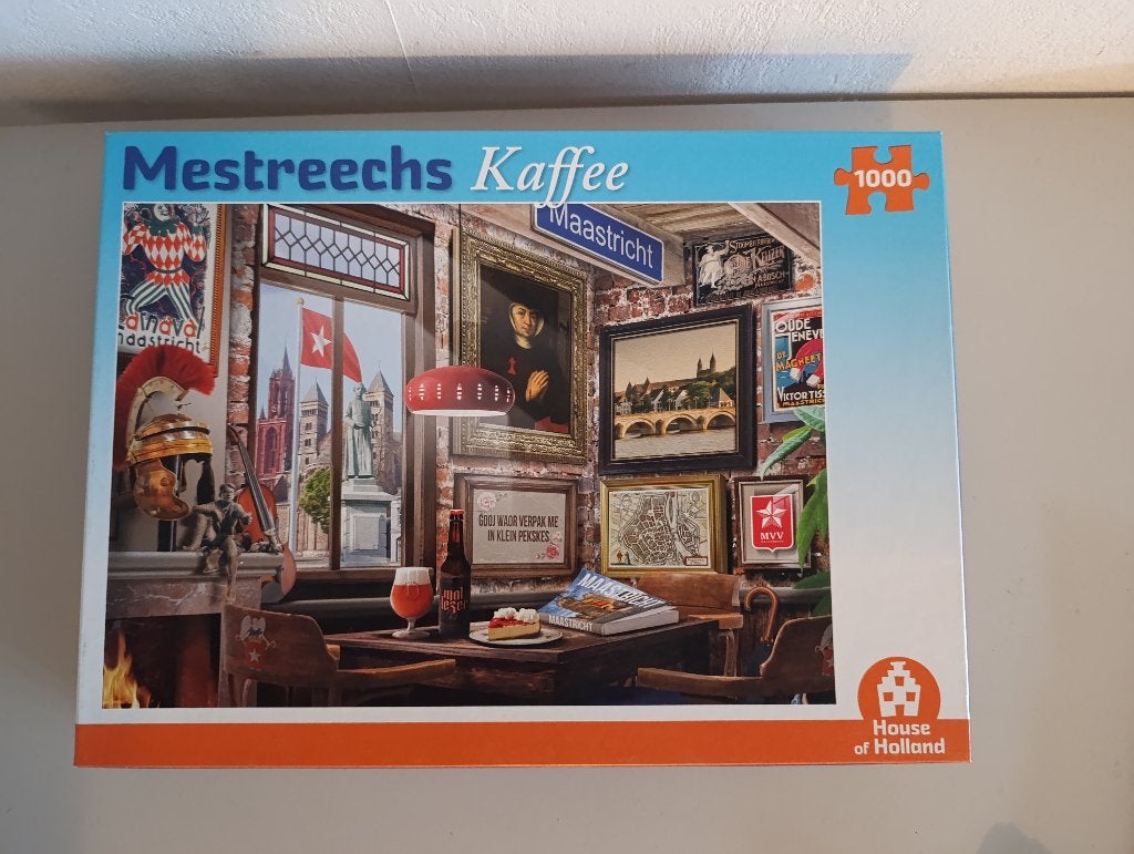 Puzzel stadsgezicht Maastrichts café 100 stukjes, Hobby en Vrije tijd, Ophalen of Verzenden, 500 t/m 1500 stukjes, Nieuw, Legpuzzel