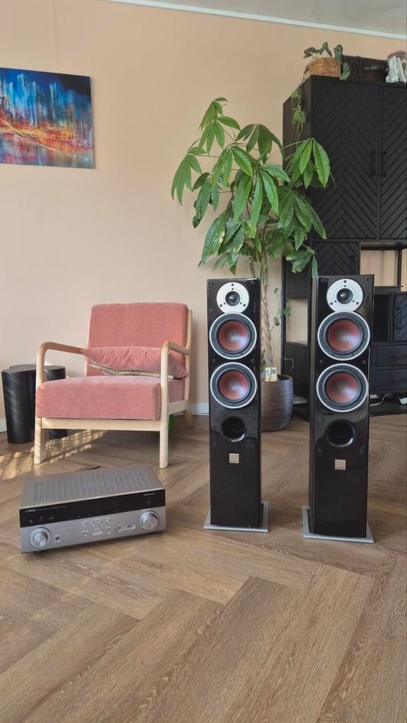Complete HIFI set voor tv & muziek DALI 5 + Yamaha RX-A550, Losse componenten, Zo goed als nieuw, Speakers, Ophalen