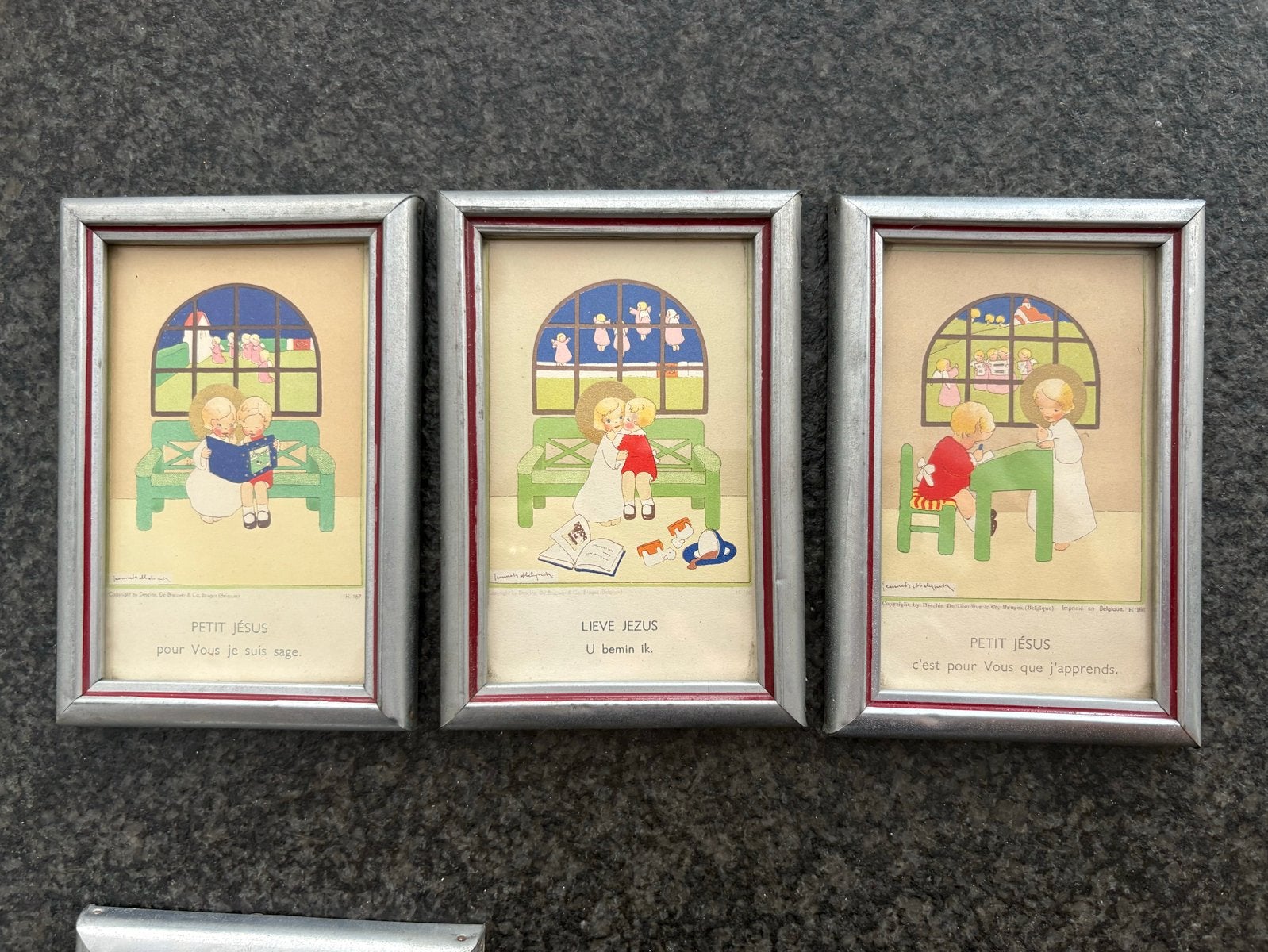 Set 8 Vintage Religieuze Prenten Jeanne Hebbelynck, Ophalen of Verzenden