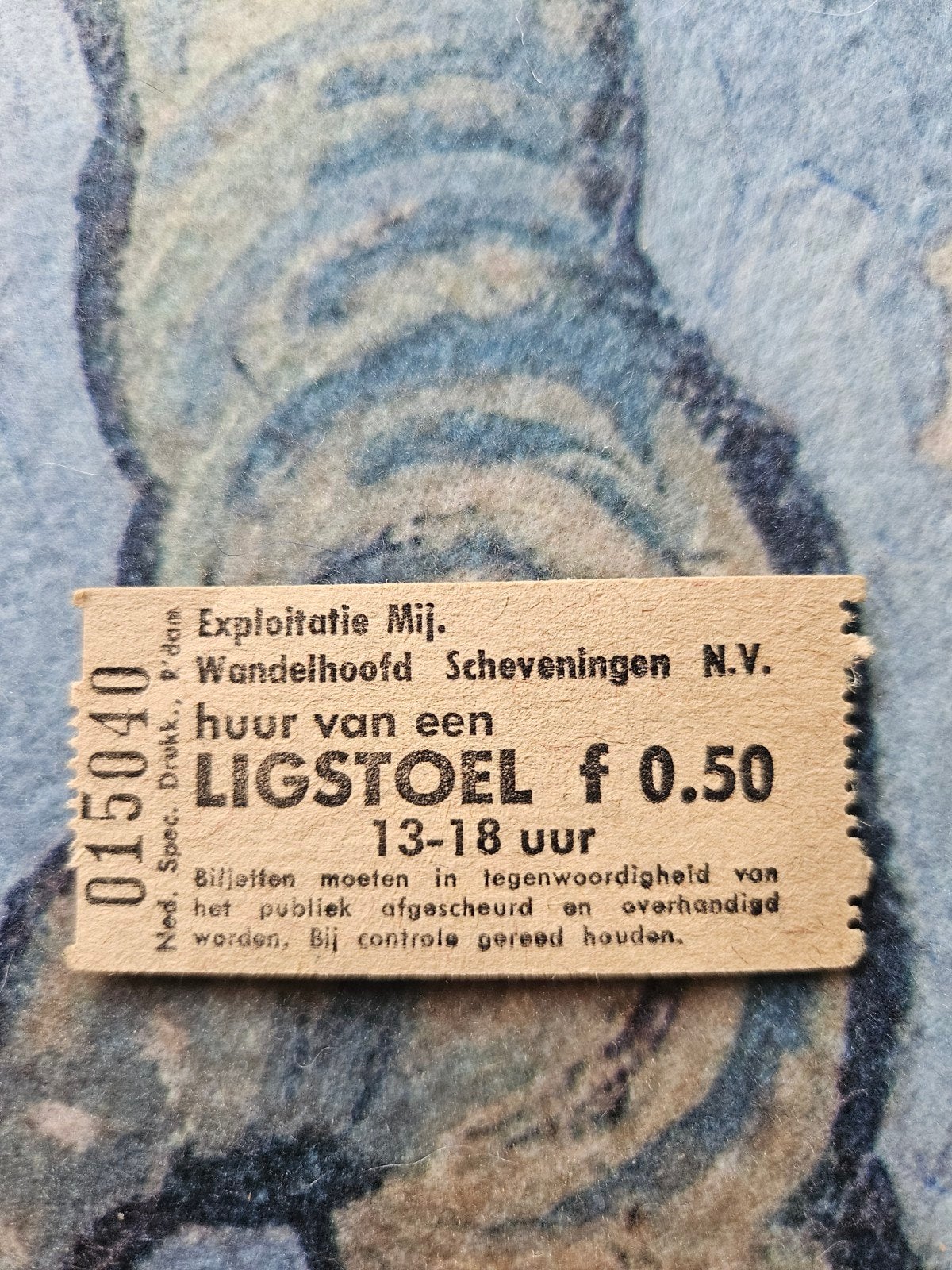 Scheveningen Ligstoel Ticket Wandelhoofd Scheveningen, Ophalen of Verzenden, Gelezen, Overige typen