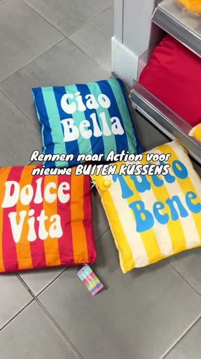Buitenkussen tuinkussen Italië set van 4 Nieuw, Huis en Inrichting, Ophalen of Verzenden, Nieuw, Vierkant, Tuinkussen
