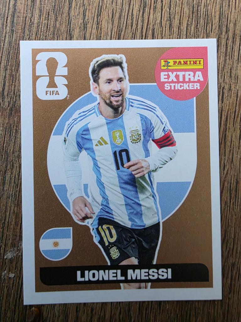 Panini FIFA World Cup 2026 Extra Sticker brons Lionel Messi, Ophalen of Verzenden, Nieuw, Sport