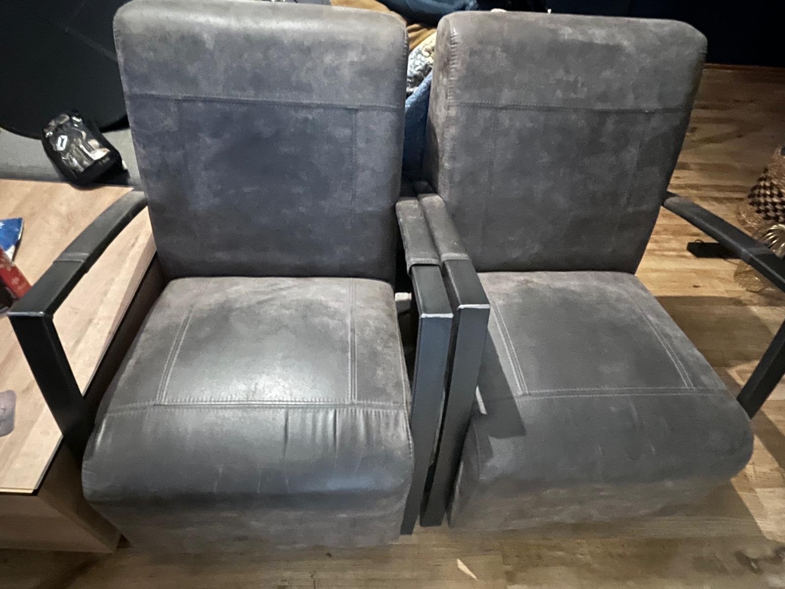 Twee comfortabele fauteuils, Huis en Inrichting, Ophalen, Gebruikt, 75 tot 100 cm, Stof