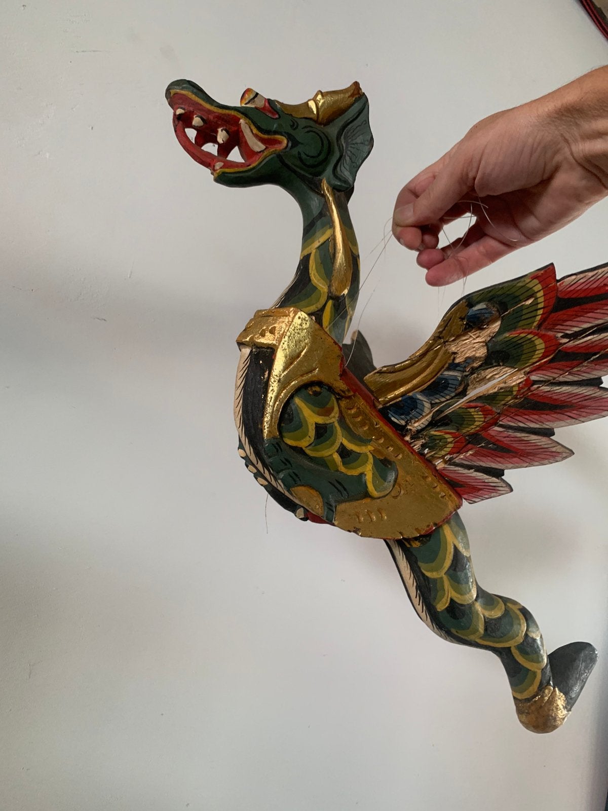 Houtsnijwetk bali draak, Ophalen of Verzenden