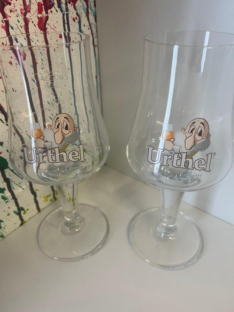 Urthel bierglazen set van 6 glazen, Ophalen of Verzenden, Nieuw, Glas of Glazen, Overige merken