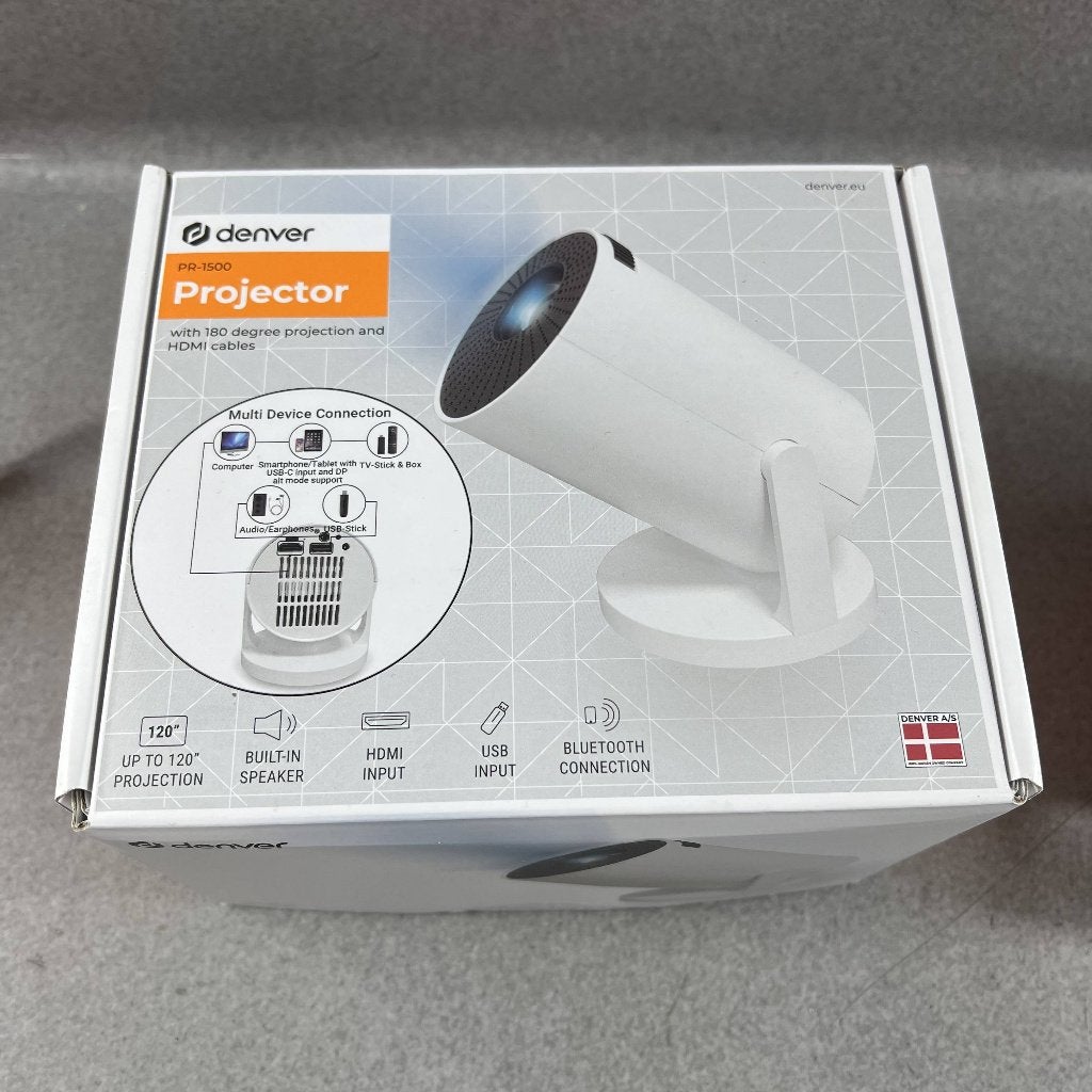 Denver PR-1500 | Projector | afstandbediening| 411839, Ophalen of Verzenden, Zo goed als nieuw, HD (720), Denver