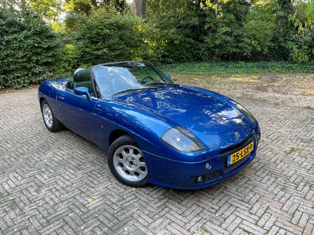 Fiat Barchetta 1.8 16V 1997 Blauw, Voorwielaandrijving, 450 kg, 40 €/maand, Zwart