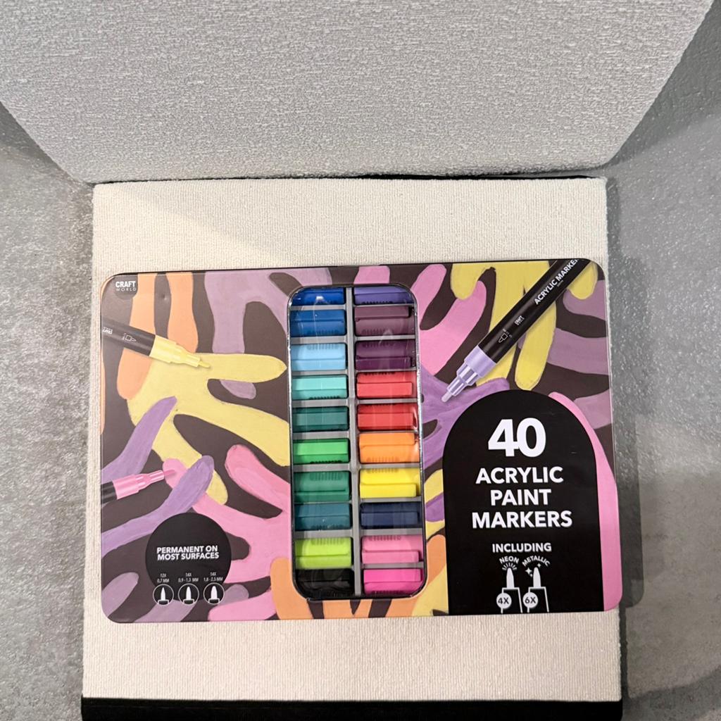 40 Acrylic Paint Markers - Nieuw, Ophalen of Verzenden, Nieuw, Acrylverf