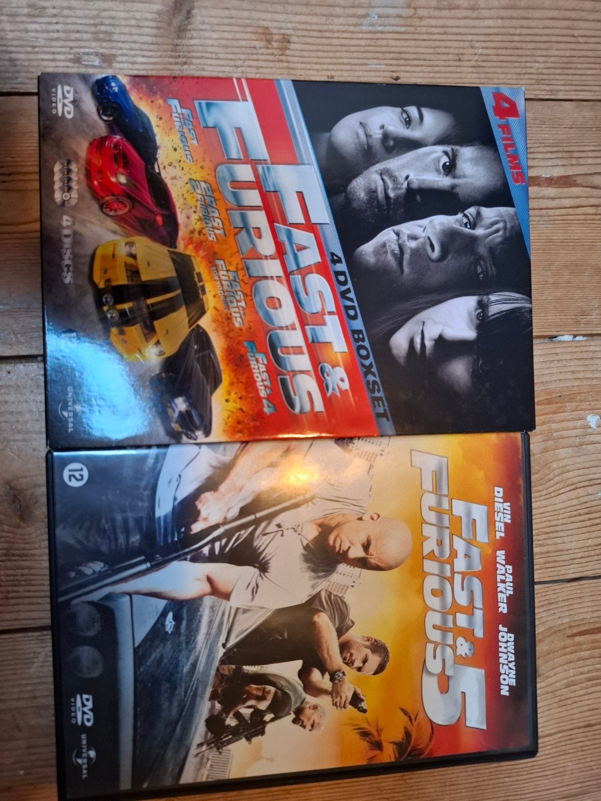 Fast & Furious DVD Boxset (deel 1-4) + Fast & Furious 5, Ophalen, Nederlands, Actiethriller, Inclusief doosje