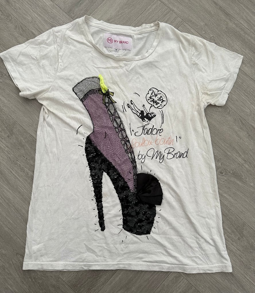Witte My Brand top/ shirt met opdruk maat M!, Maat 38/40 (M), Verzenden, Wit, My Brand