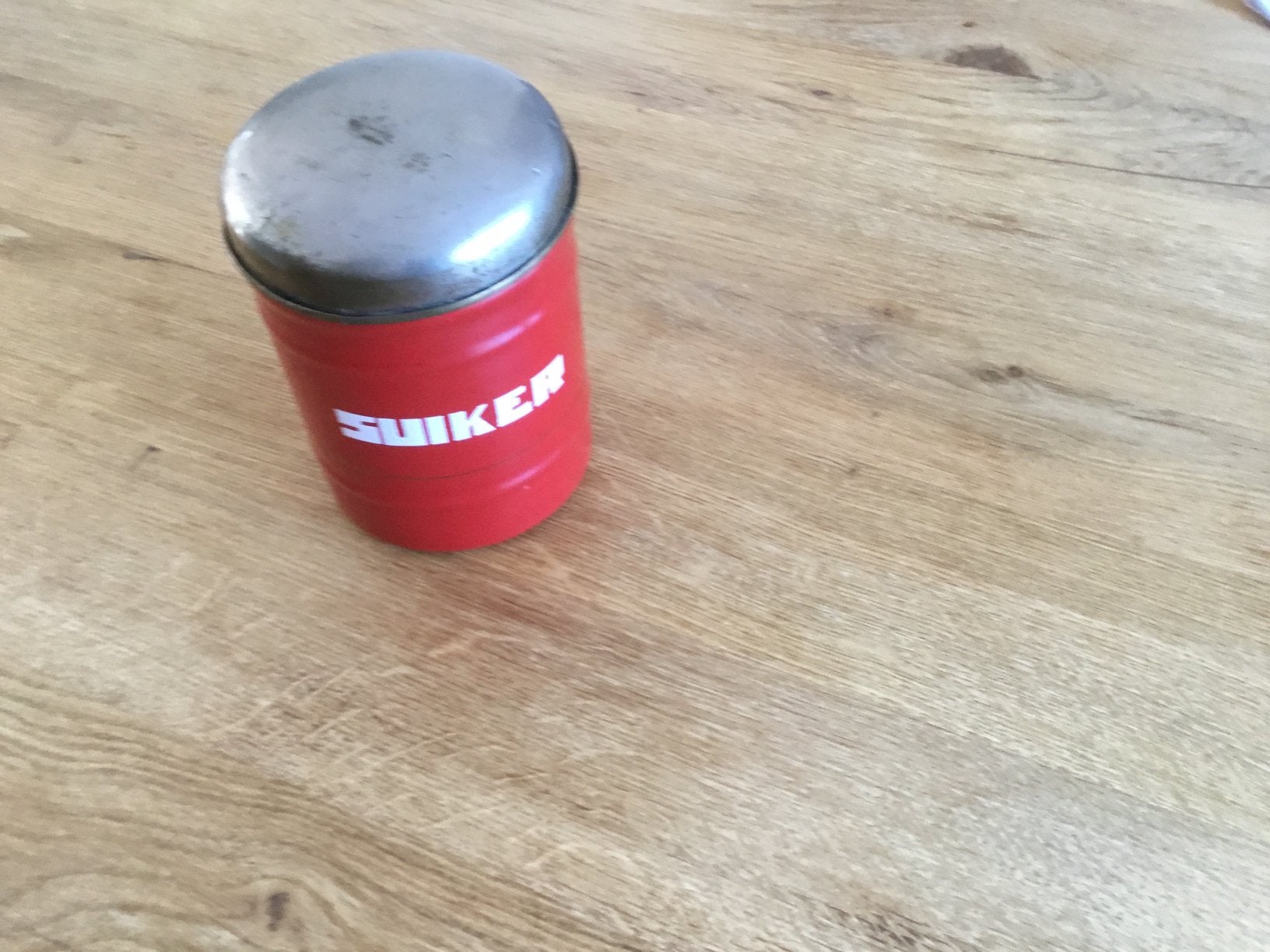 Emaille suikerbus  rood 3,50 euro, Ophalen of Verzenden
