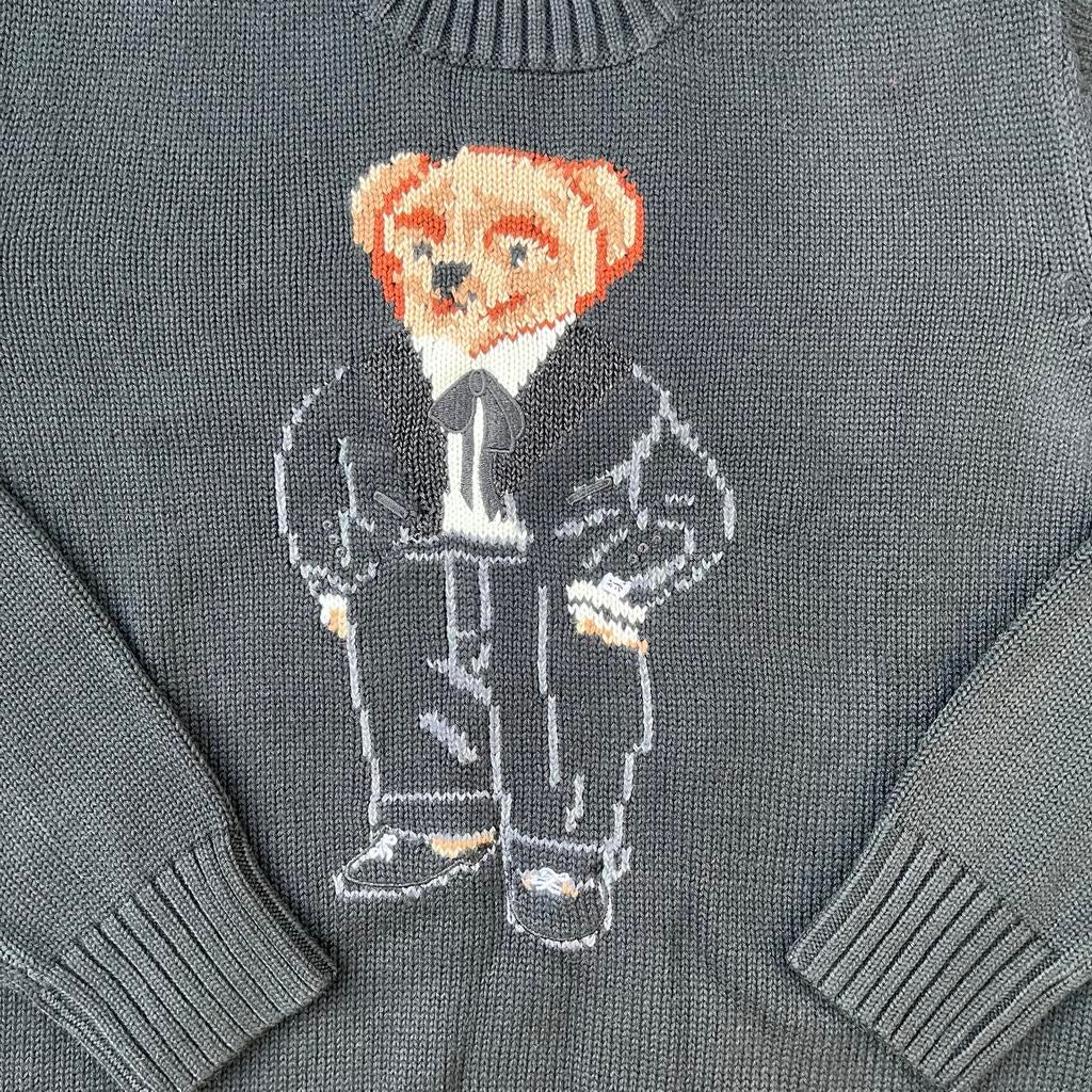 Ralph lauren Bear sweater Zwart - maat M, Ophalen of Verzenden, Zo goed als nieuw, Maat 48/50 (M), Zwart