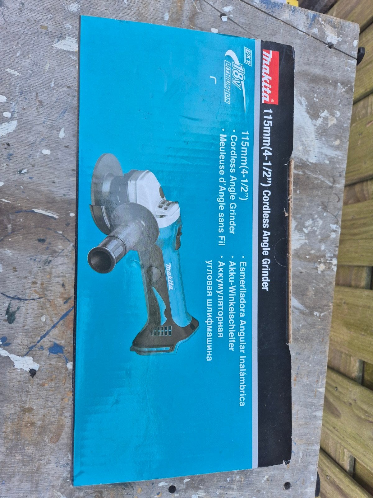 Makita DGA452 18V Accu Haakse Slijper - Nieuw in doos, Ophalen, Nieuw, Minder dan 700 watt, Haakse handslijpmachine