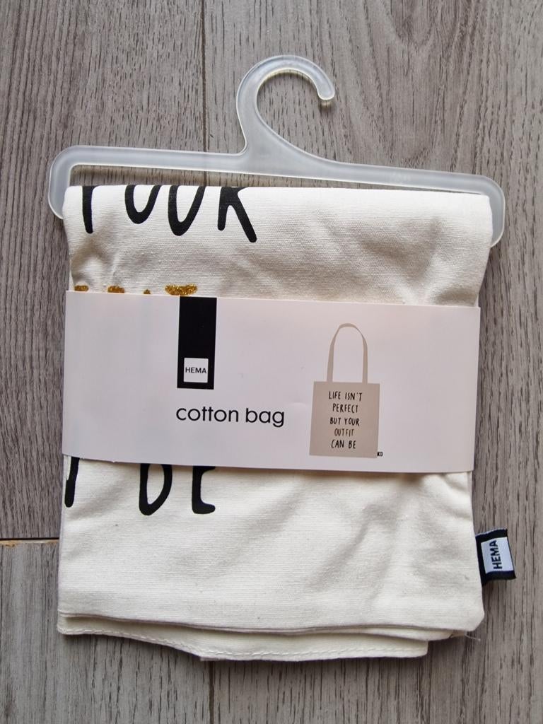 Cotton bag katoenentas shopper strandtas Hema, Ophalen of Verzenden, Nieuw, Dame