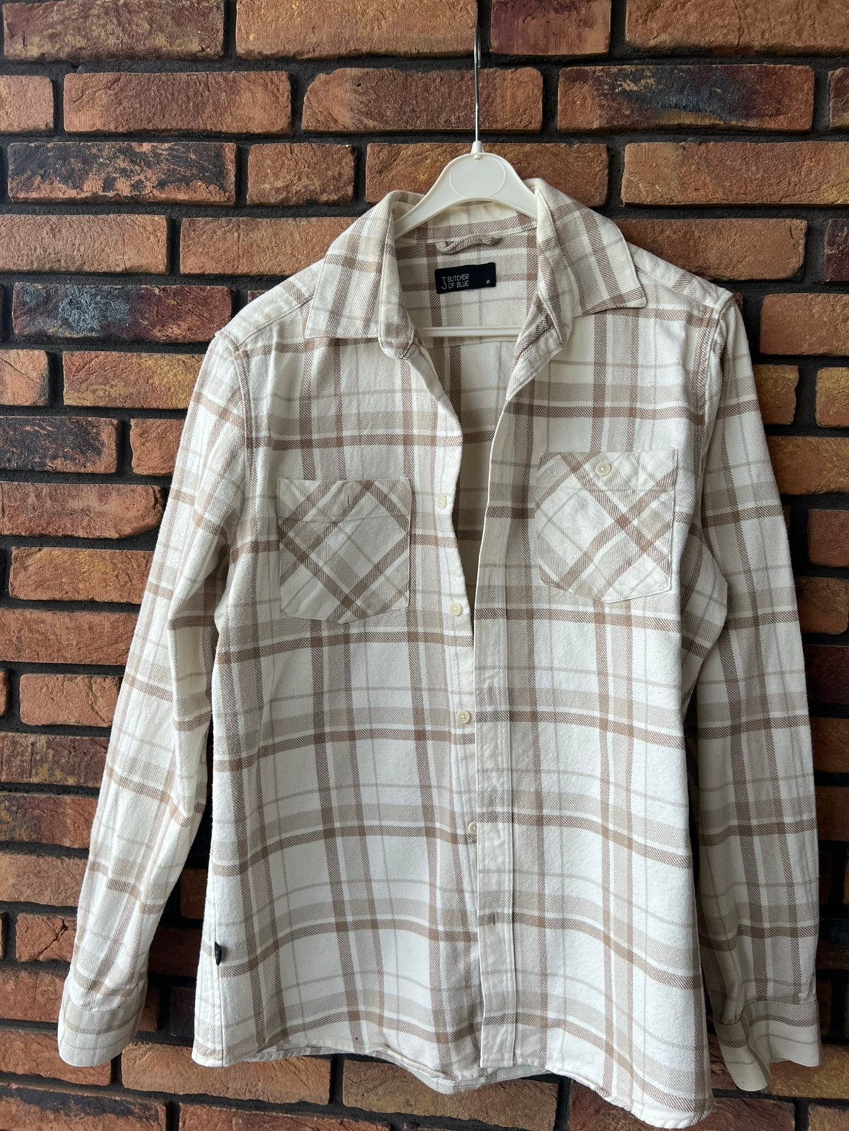 Butcher of Blue   Overshirt  crème/beige  Maat M  Als nieuw, Kleding | Heren, Ophalen of Verzenden, Zo goed als nieuw, Maat 48/50 (M)
