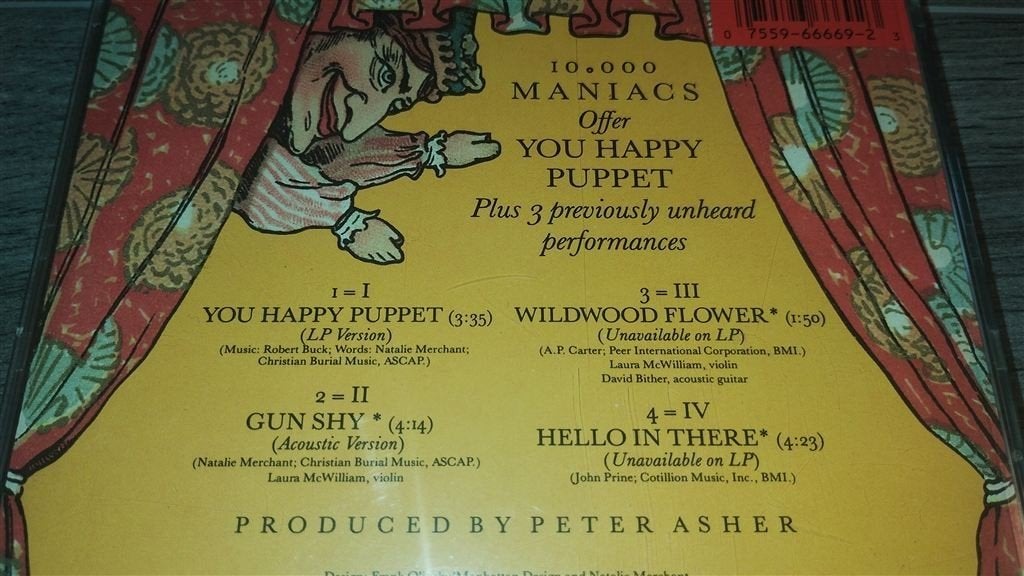 10,000 Maniacs - You Happy Puppet [CD Single], Ophalen of Verzenden, Zo goed als nieuw, Pop
