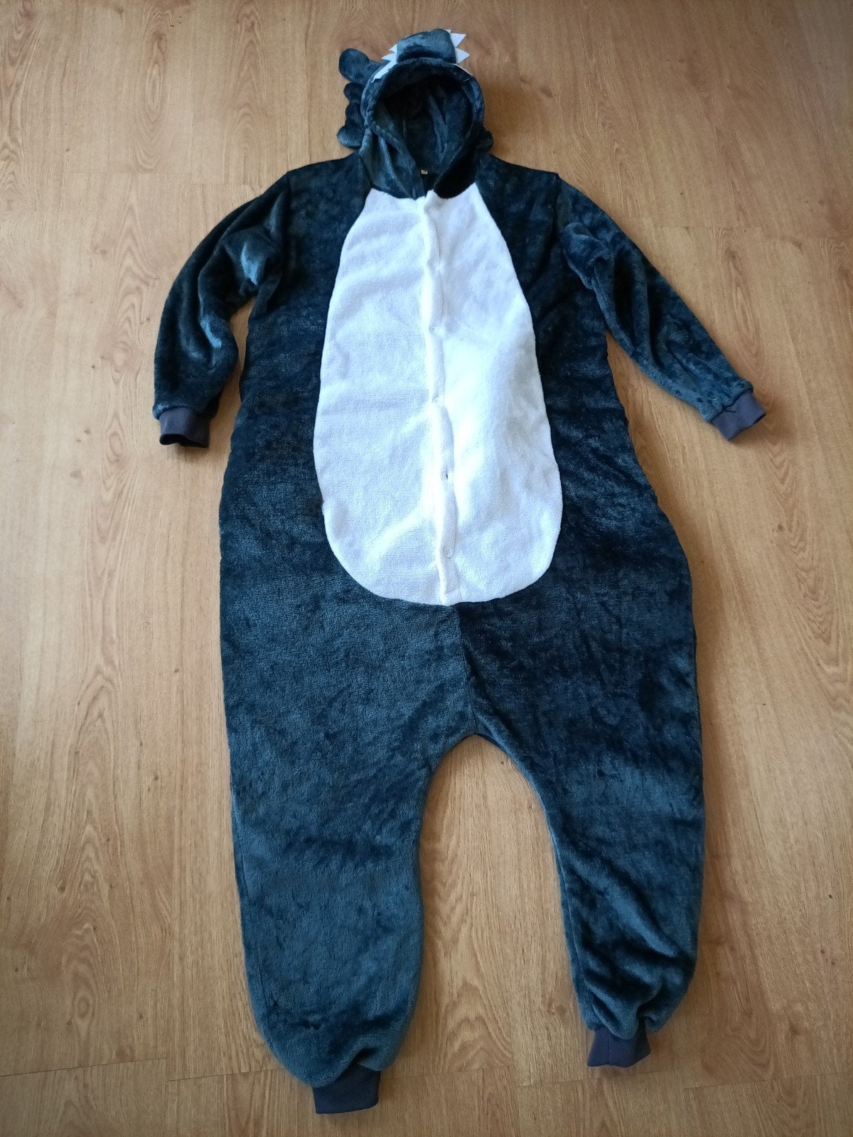 Donkergrijze Kigurumi Onesie met Dierenmotief - Maat M, Onbekend, Ophalen of Verzenden, Zo goed als nieuw