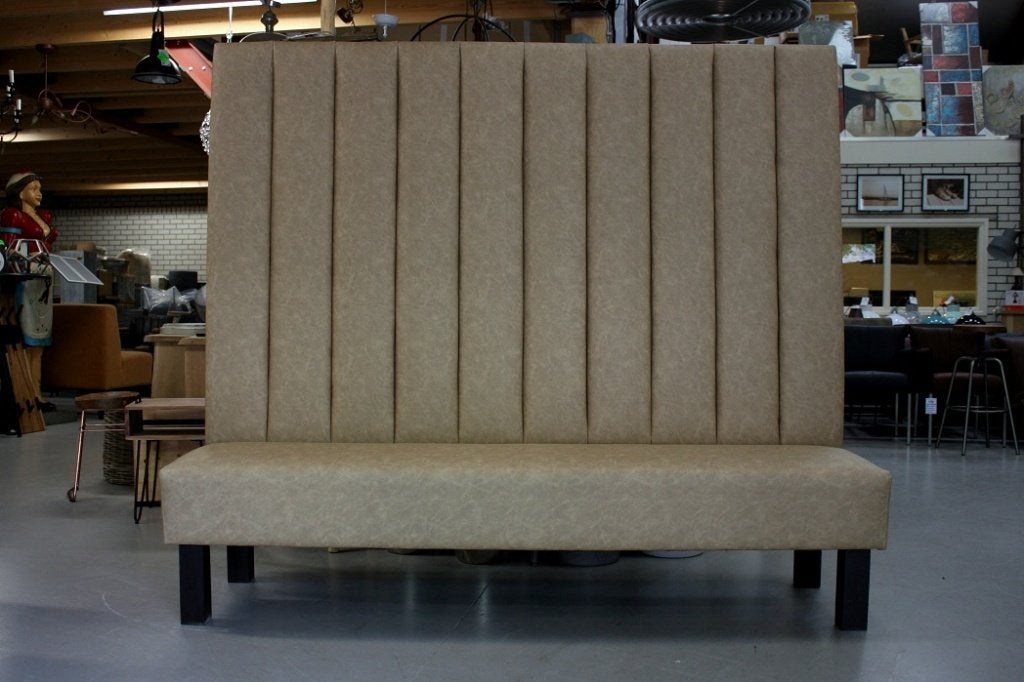 3 x hoge eetkamerbank wandbank mancave horeca restaurant, Ophalen, Zo goed als nieuw, Leer, Vijf, Zes of meer stoelen