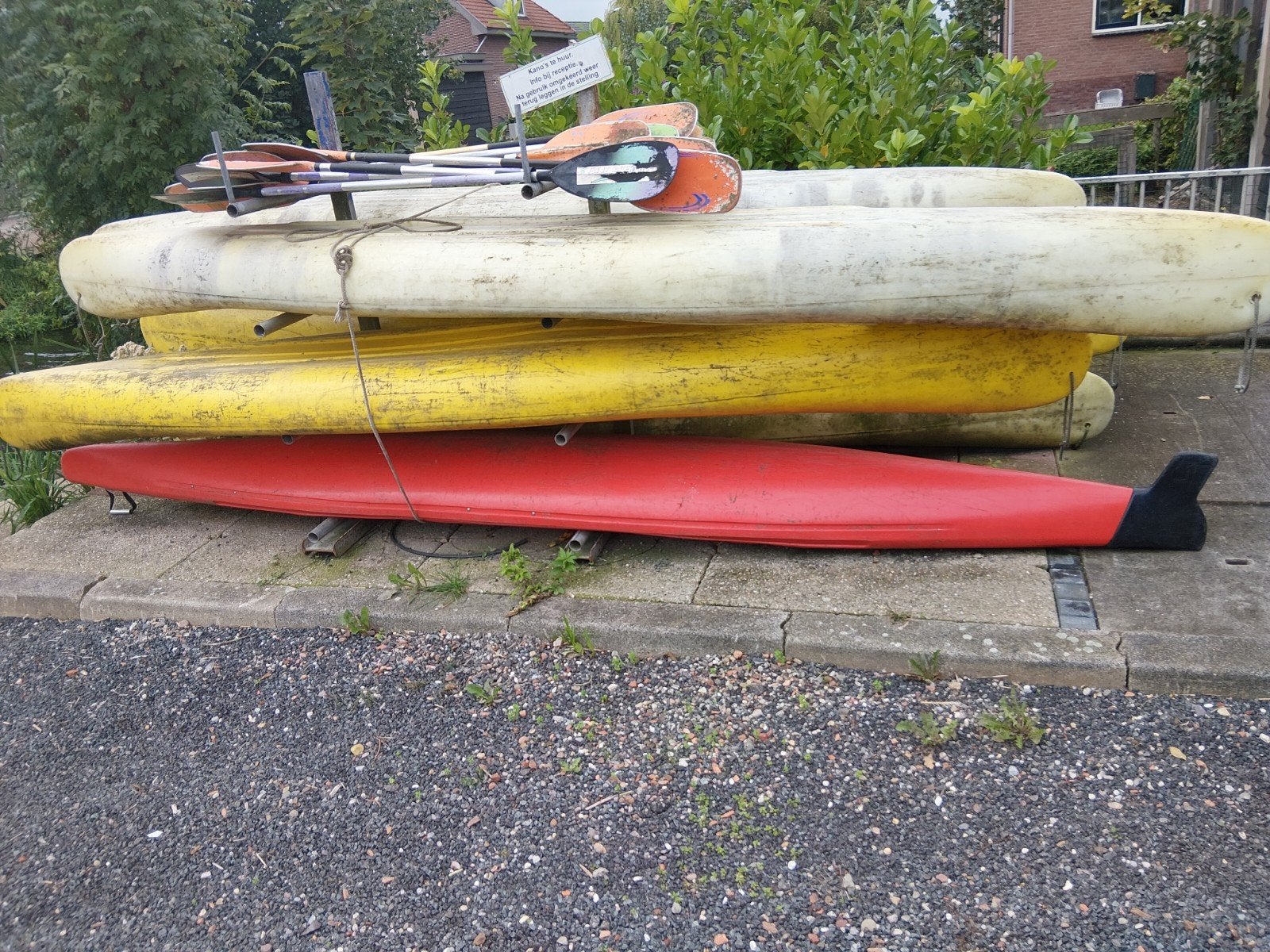 kano,s kano 6x compleet met frame en paddels, Watersport en Boten, Ophalen, Gebruikt, Twee personen