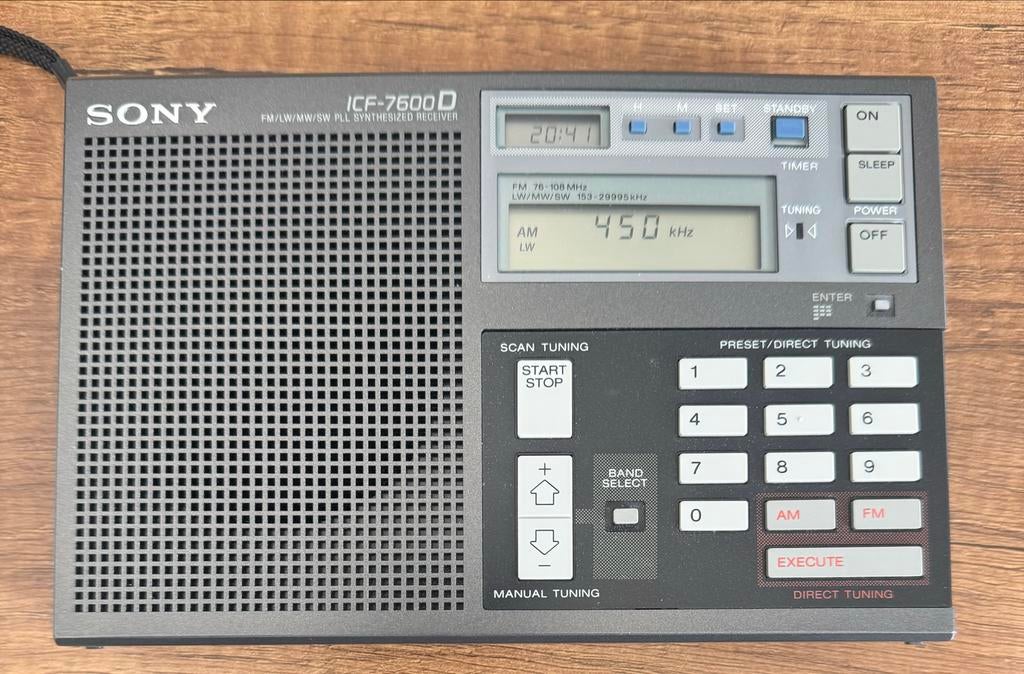 Sony ICF-7600D Wereldontvanger - Zo goed als nieuw, ., Ophalen of Verzenden, Zo goed als nieuw, Sony
