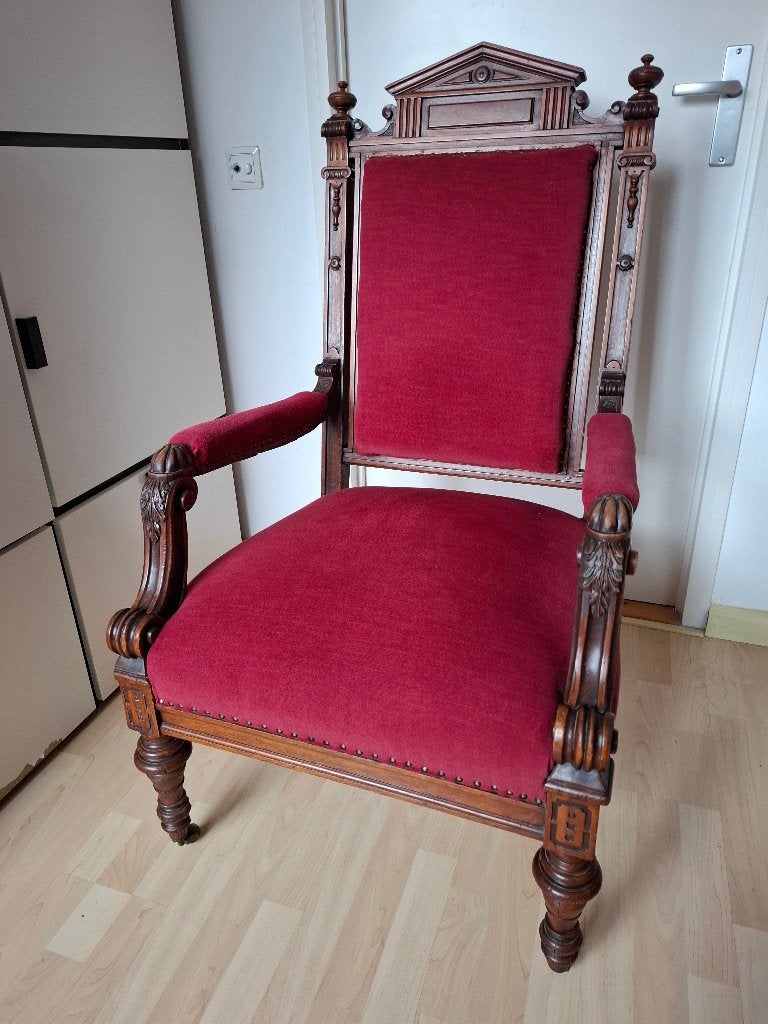 Massief eiken houten stoel, Antiek en Kunst, Antiek | Meubels | Stoelen en Banken, Ophalen