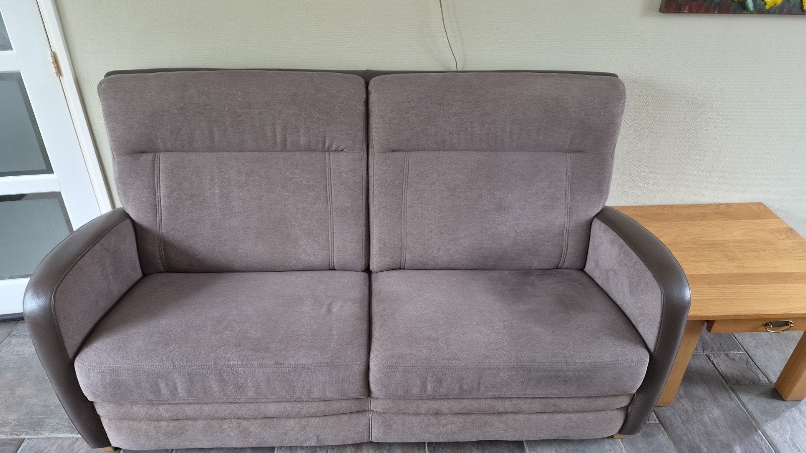 Bankstel en 2 fauteuils te koop, Ophalen, Gebruikt, 75 tot 100 cm