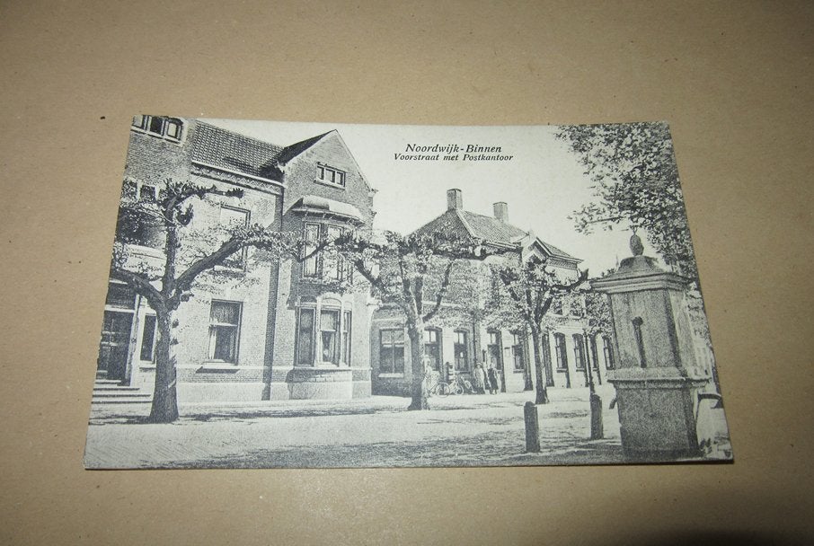 Noordwijk Binnen - Voorstraat met postkantoor, Verzenden, 1940 tot 1960, Gelopen, Zuid-Holland
