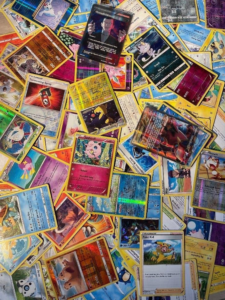 Pokemon kaarten, Ophalen of Verzenden, Gebruikt, Meerdere kaarten, Foil