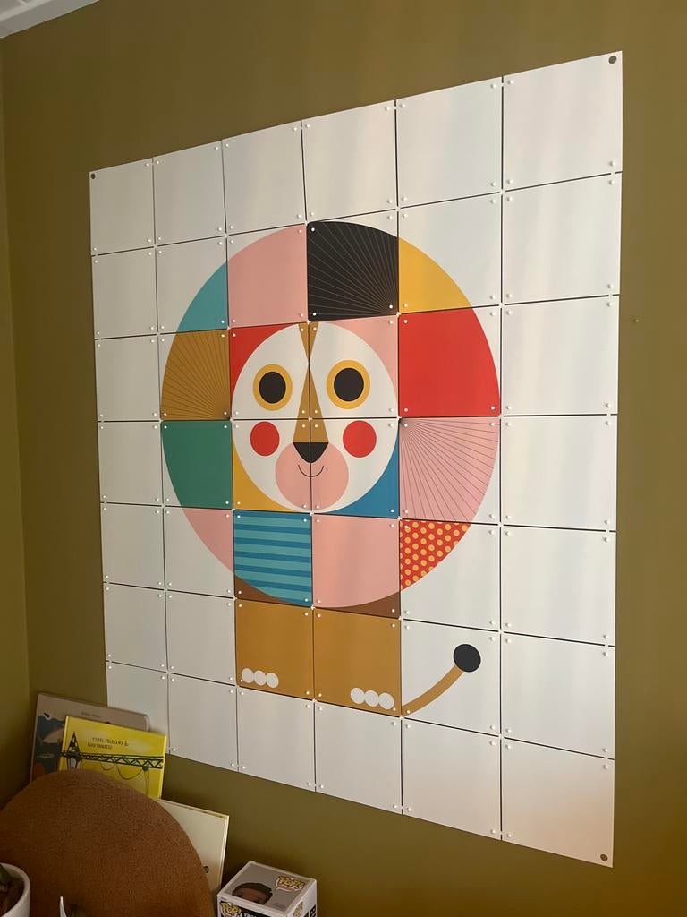 Ixxi wanddecoratie Leeuw 85x100 cm, Meerkleurig, Kunststof, Ophalen of Verzenden, Zo goed als nieuw