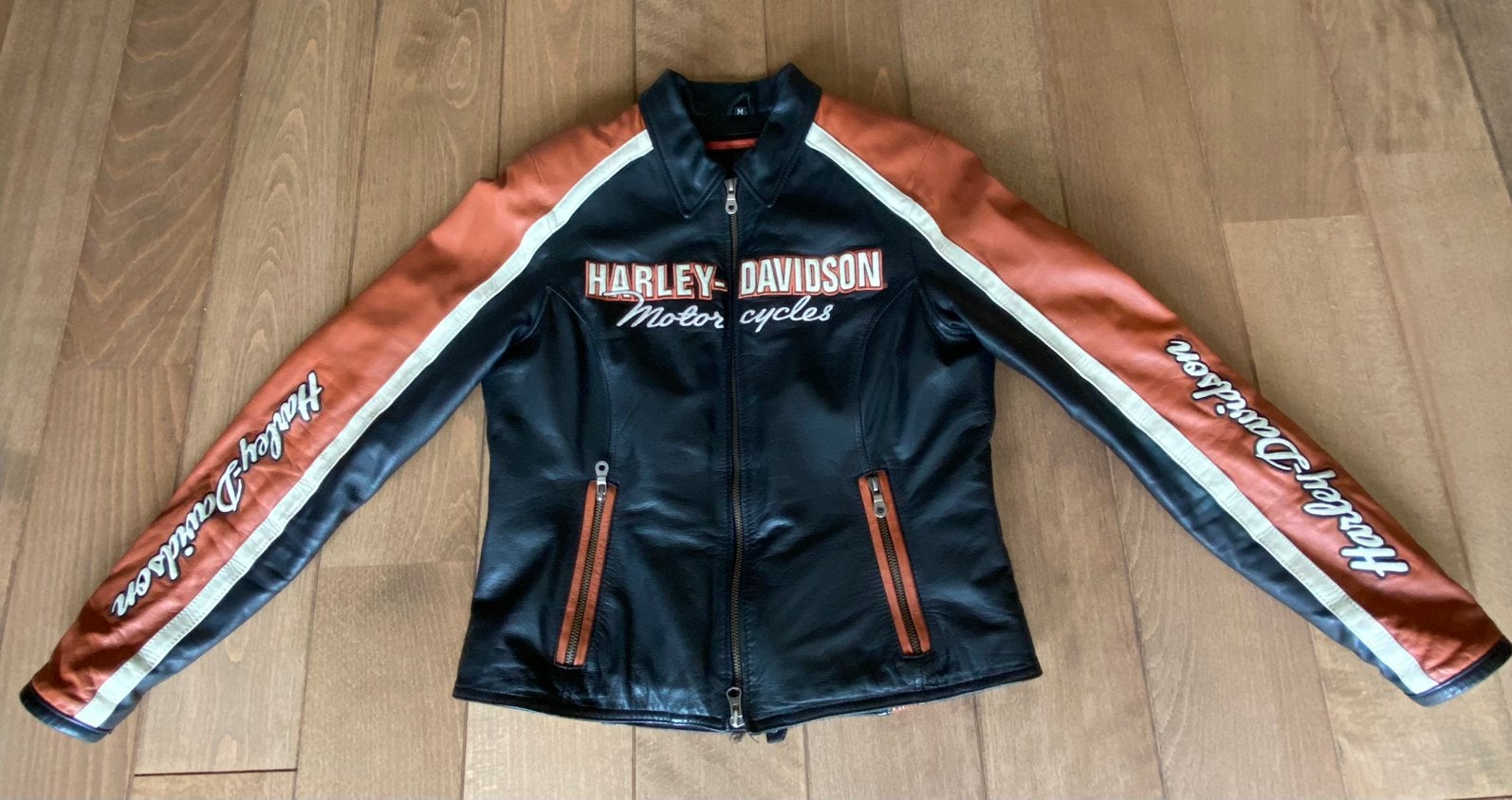 Harley Davidson lederen dames jas maat M, Motoren, Ophalen, Tweedehands, Dames, Jas | leer