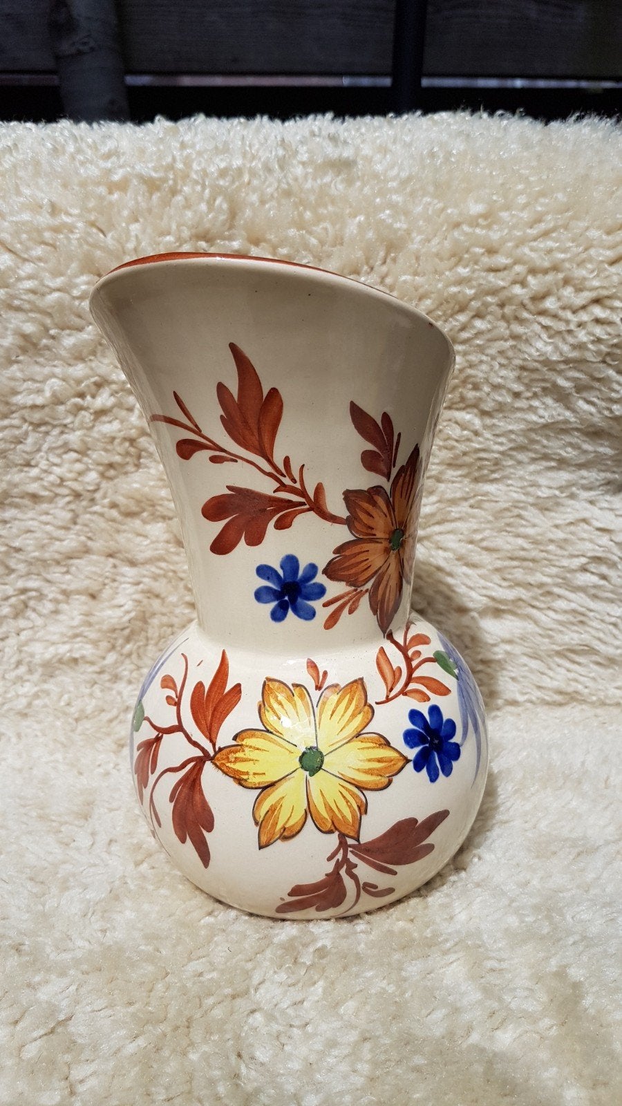 Zenith Flora Gouda vaas/kan met bloemmotief vintage, Antiek en Kunst, Ophalen of Verzenden