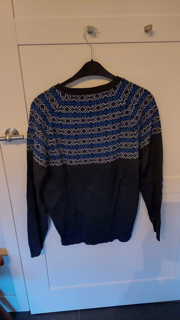 Trui - gebreid – Oakk – Human Nature maat L goede staat, Kleding | Heren, Maat 52/54 (L), Blauw, Ophalen of Verzenden, Gedragen