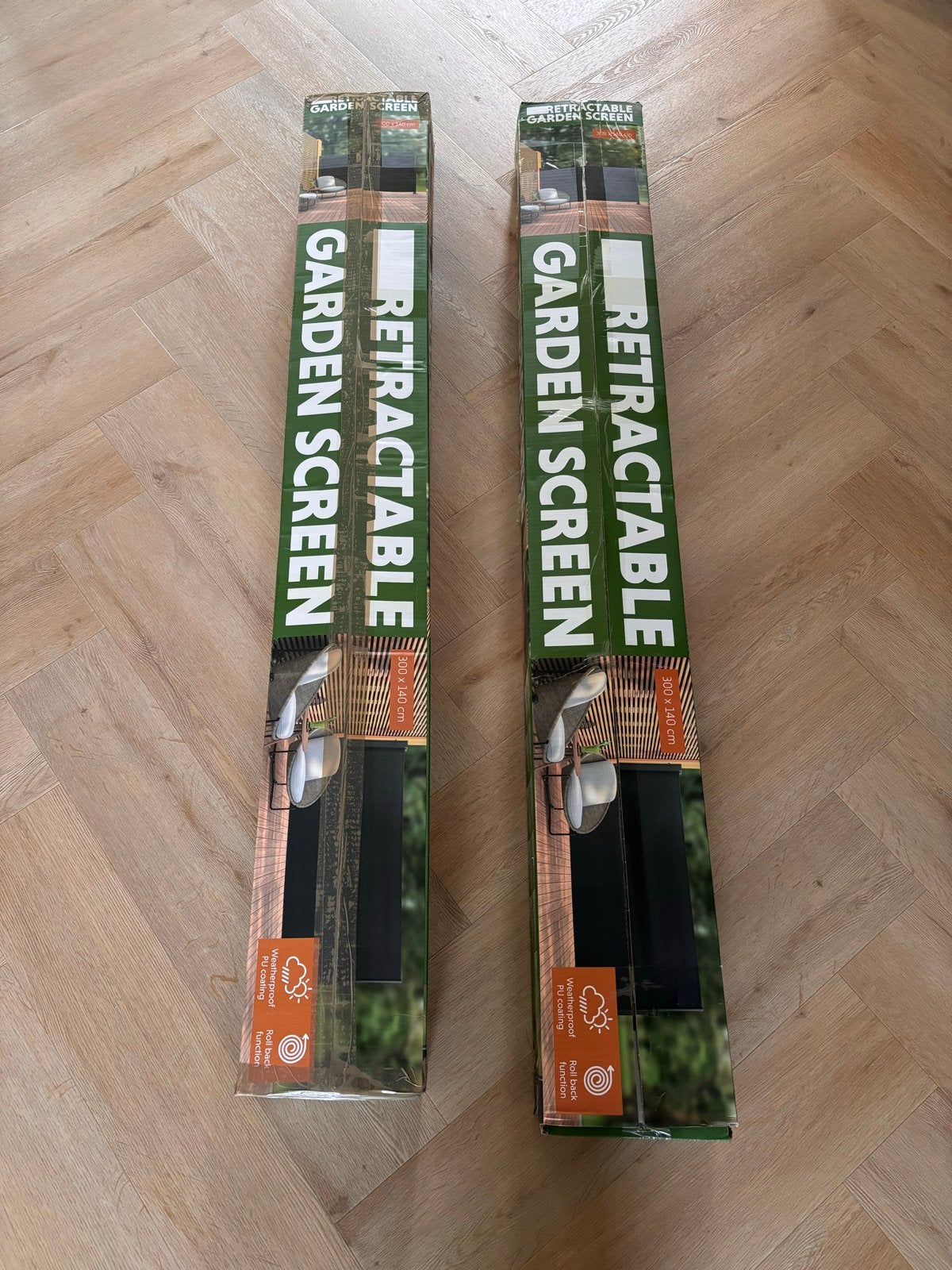 Uittrekbare windschermen 300x140 cm (2 stuks), Caravans en Kamperen, Ophalen, Uittrekbaar, Zo goed als nieuw