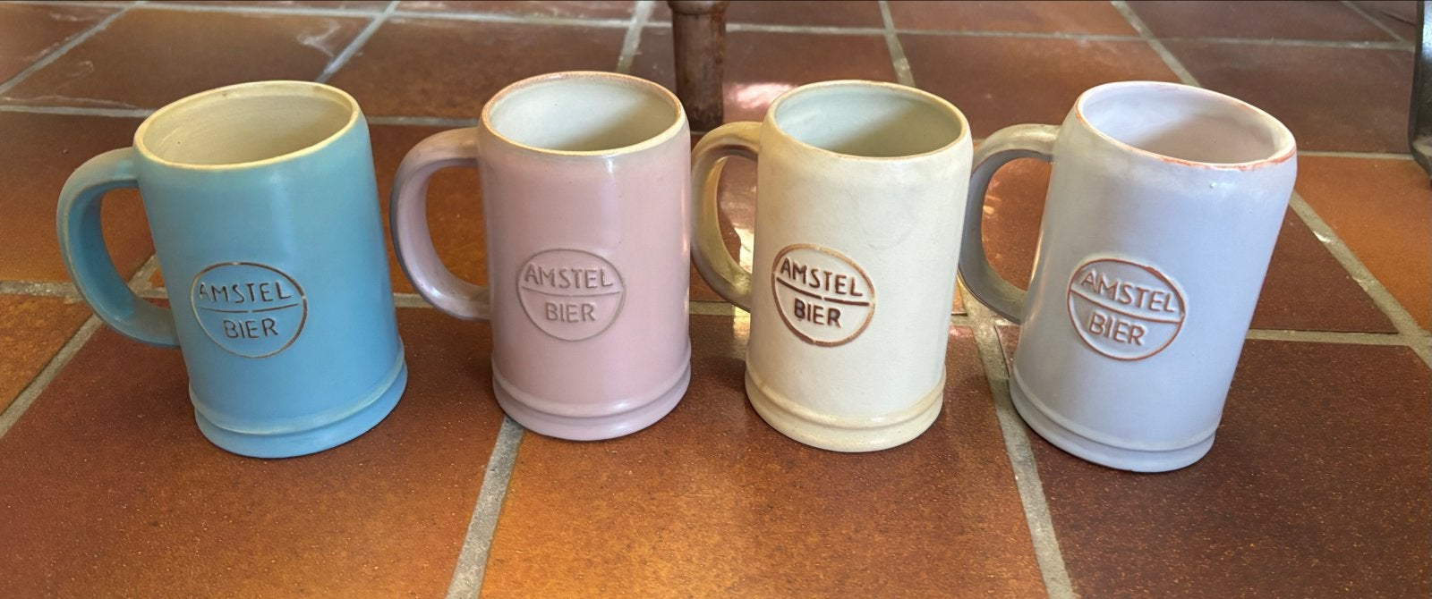 Set van 4 vintage Amstel Bier mokken/kannen, Ophalen of Verzenden