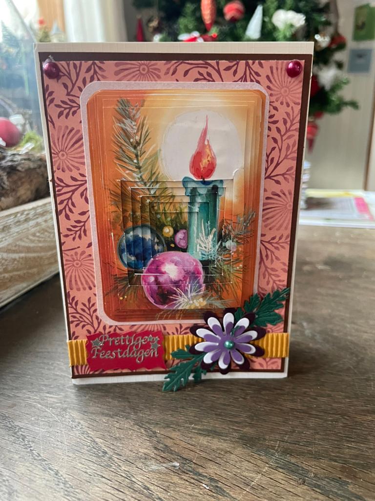 3d kerstkaart prettige feestdagen 10, Verzenden, Zo goed als nieuw, Kerst