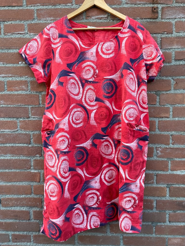 zomer jurkje mt 42, Maat 42/44 (L), Ophalen of Verzenden, Zo goed als nieuw, Boven de knie