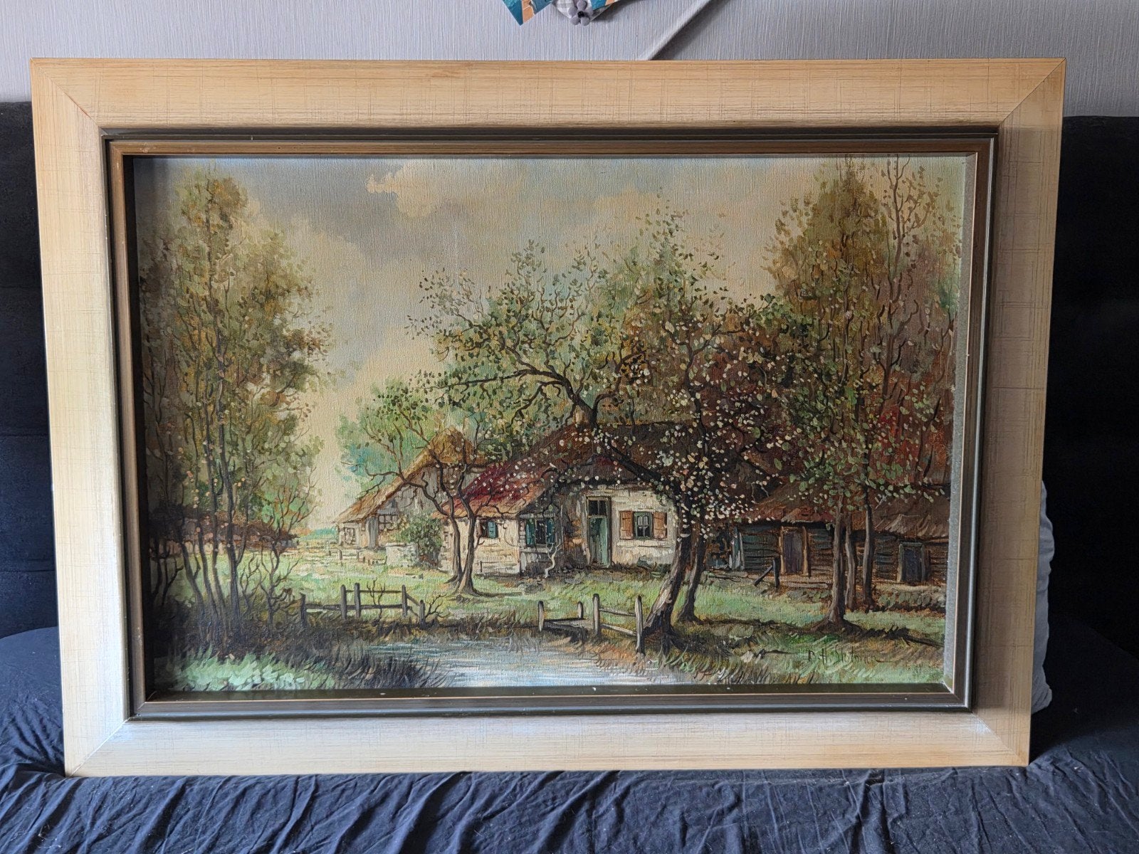 Schilderij 'Voorjaar' van B.H. Slotman - Olieverf 60x90 cm, Ophalen