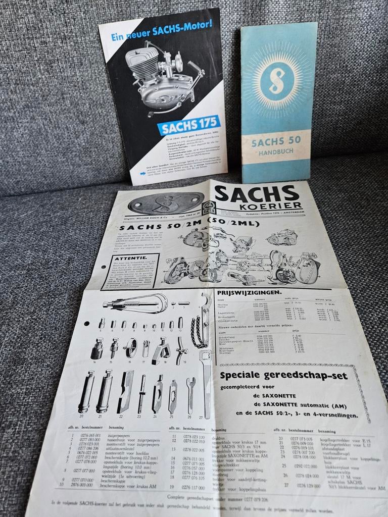 Sachs 50 en 175 documentatie en handboek, Verzenden, Overige merken