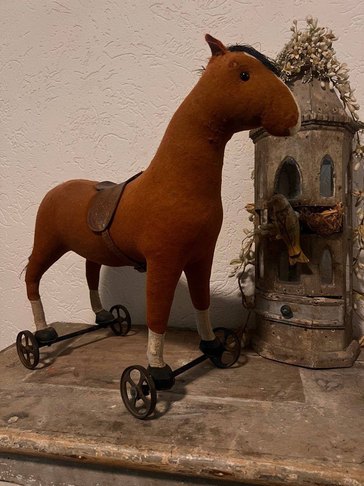 Antiek Steiff paard op wielen victoriaans 1910 oud antiek, Antiek en Kunst, Antiek | Speelgoed, Ophalen of Verzenden