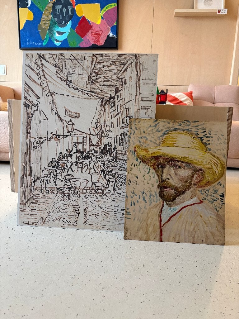 Van Gogh reproducties / tekening & schilderij, Ophalen, Schilderij, Potloodtekening, Met ophangsysteem