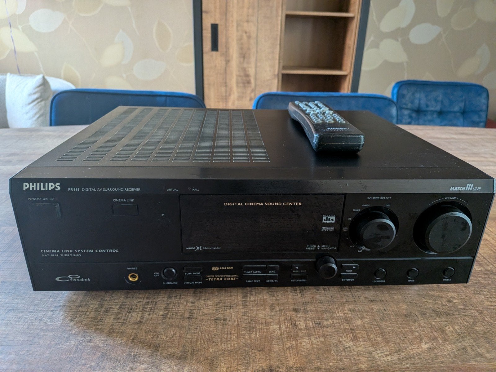 Philips FR985 Receiver met Afstandsbediening, Gebruikt, 60 tot 120 watt, Ophalen, Overige merken