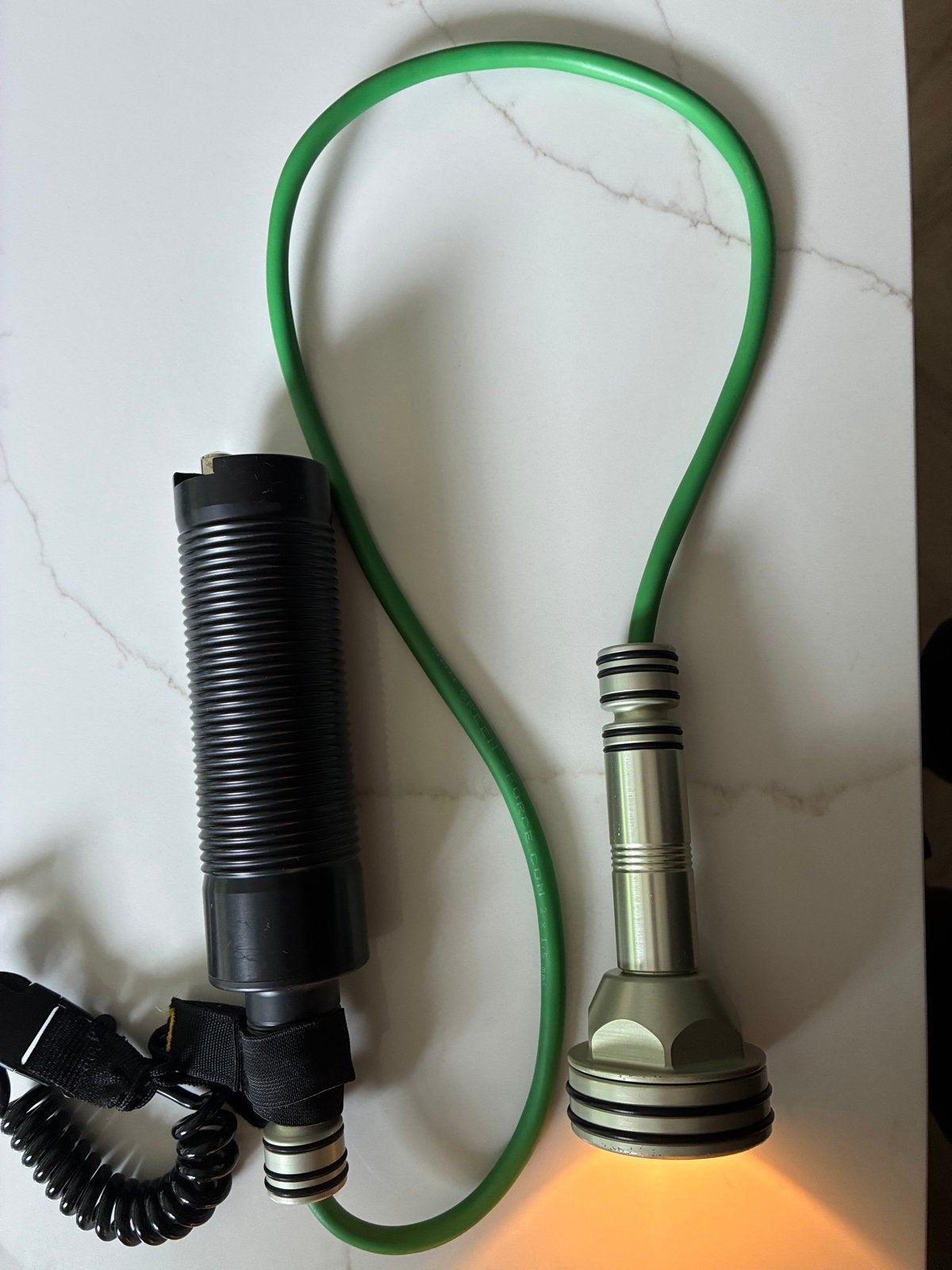 Green Force Divelights Duiklamp Set, Watersport en Boten, Duiken, Ophalen of Verzenden, Gebruikt, Duiklamp