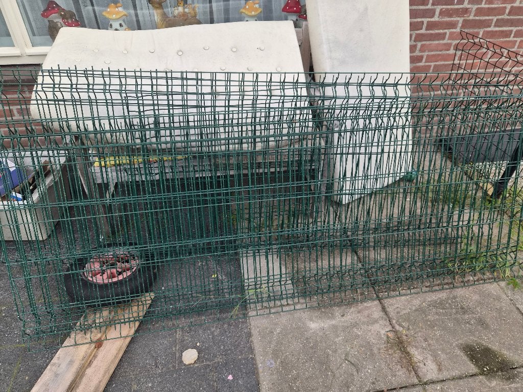 Tuinhek, Ophalen, Met poort, Zo goed als nieuw, Tuinhek