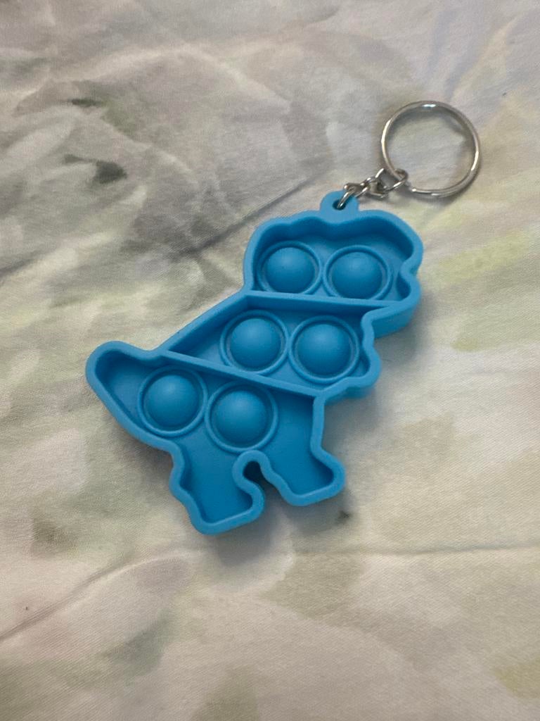 Pop It Sleutelhanger Dinosaurus Blauw, Ophalen, Nieuw, Jongen of Meisje