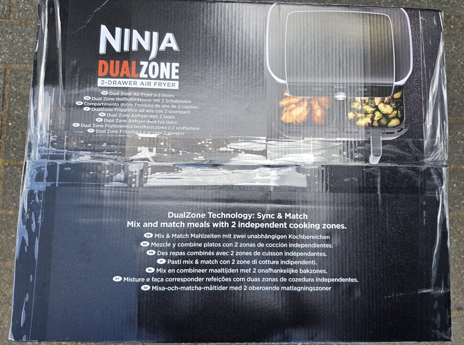 Ninja Dual Zone heteluchtfriteuse - 9,5L XL capaciteit, Witgoed en Apparatuur, Frituurpannen, 4 liter of meer, Ophalen of Verzenden
