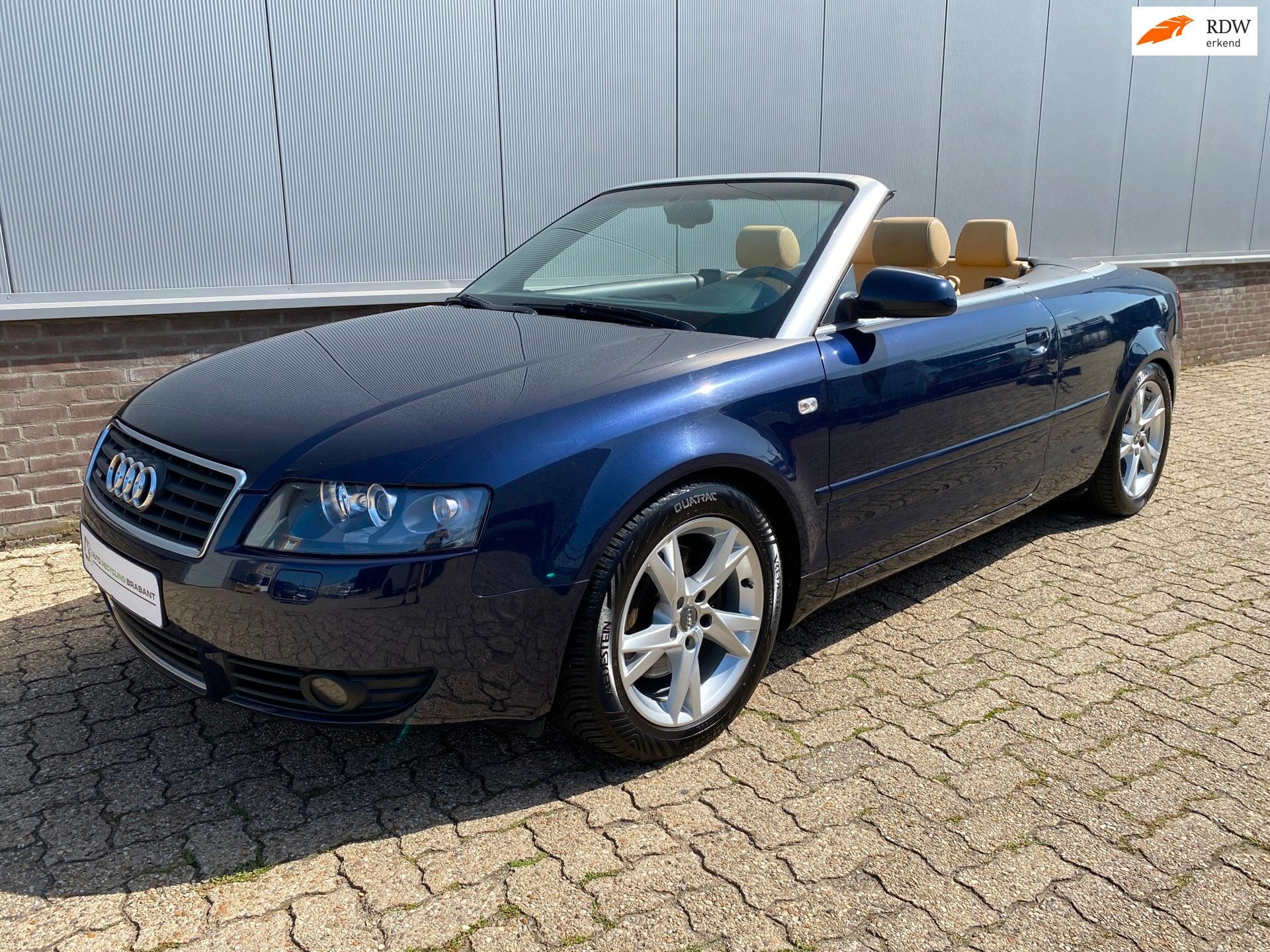 Audi A4 Cabriolet 3.0 V6 quattro Pro Line PDC, Leer, Navi, Automaat, Cabriolet, Blauw, Audi